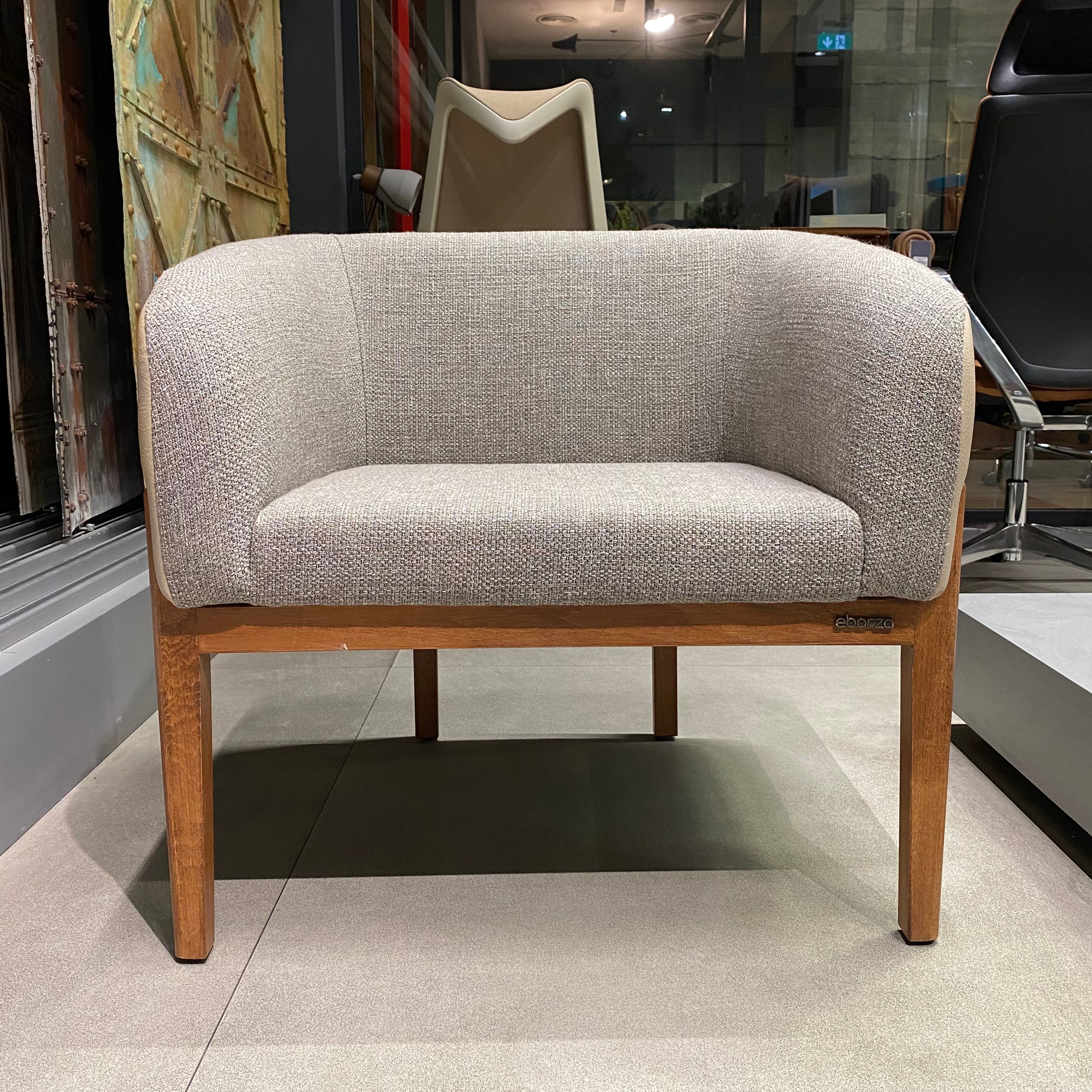 Display Item - Kenn Lounge Chair  Ken-W-Grey Nakheel -  USED ITEM | قطعة من المعرض - كرسي صالة كين - ebarza Furniture UAE | Shop Modern Furniture in Abu Dhabi & Dubai - مفروشات ايبازرا في الامارات | تسوق اثاث عصري وديكورات مميزة في دبي وابوظبي