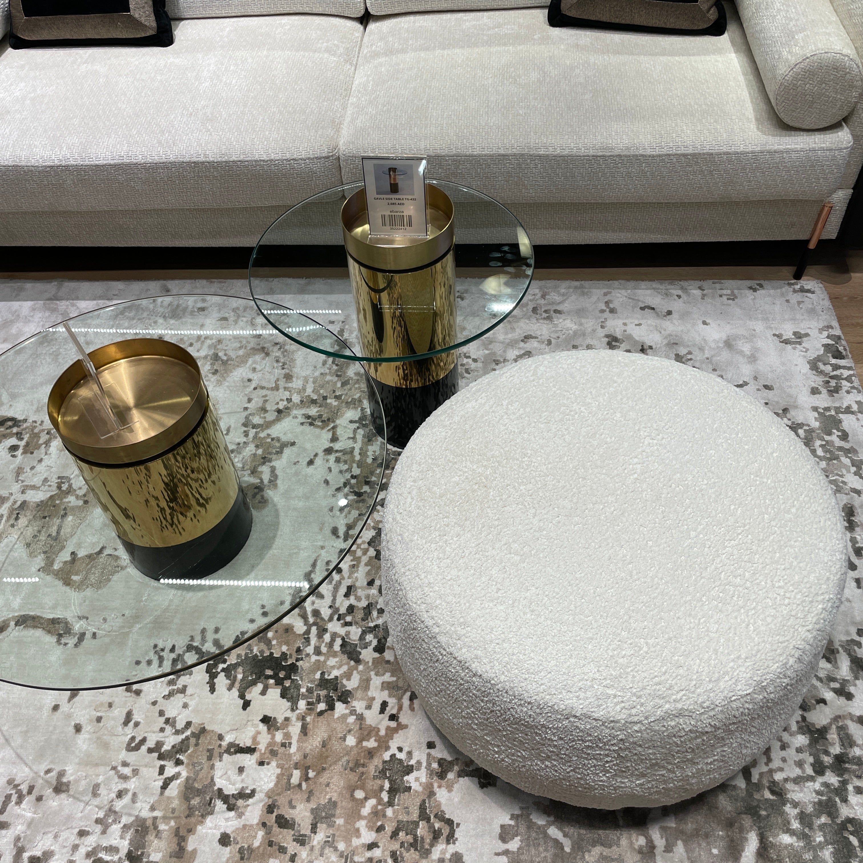 Crown Pouf SBRN-CRNPUFW -  Poufs | تاج بوف - ebarza Furniture UAE | Shop Modern Furniture in Abu Dhabi & Dubai - مفروشات ايبازرا في الامارات | تسوق اثاث عصري وديكورات مميزة في دبي وابوظبي