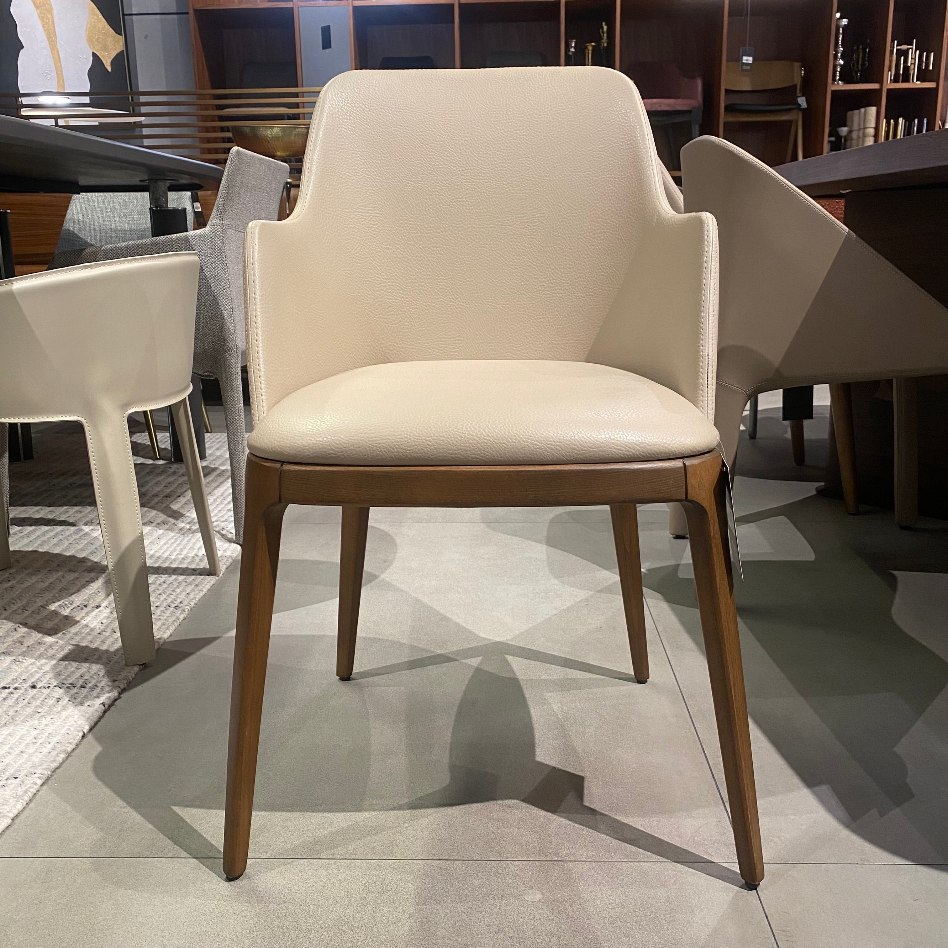 Display Item - Nirvana Armchair Solid Ash Wood Chair Nirvana With Arm-W-2618-Nakheel -  USED ITEM | قطعة من المعرض - كرسي بذراعين من خشب الدردار الصلب نيرفانا - ebarza Furniture UAE | Shop Modern Furniture in Abu Dhabi & Dubai - مفروشات ايبازرا في الامارات | تسوق اثاث عصري وديكورات مميزة في دبي وابوظبي