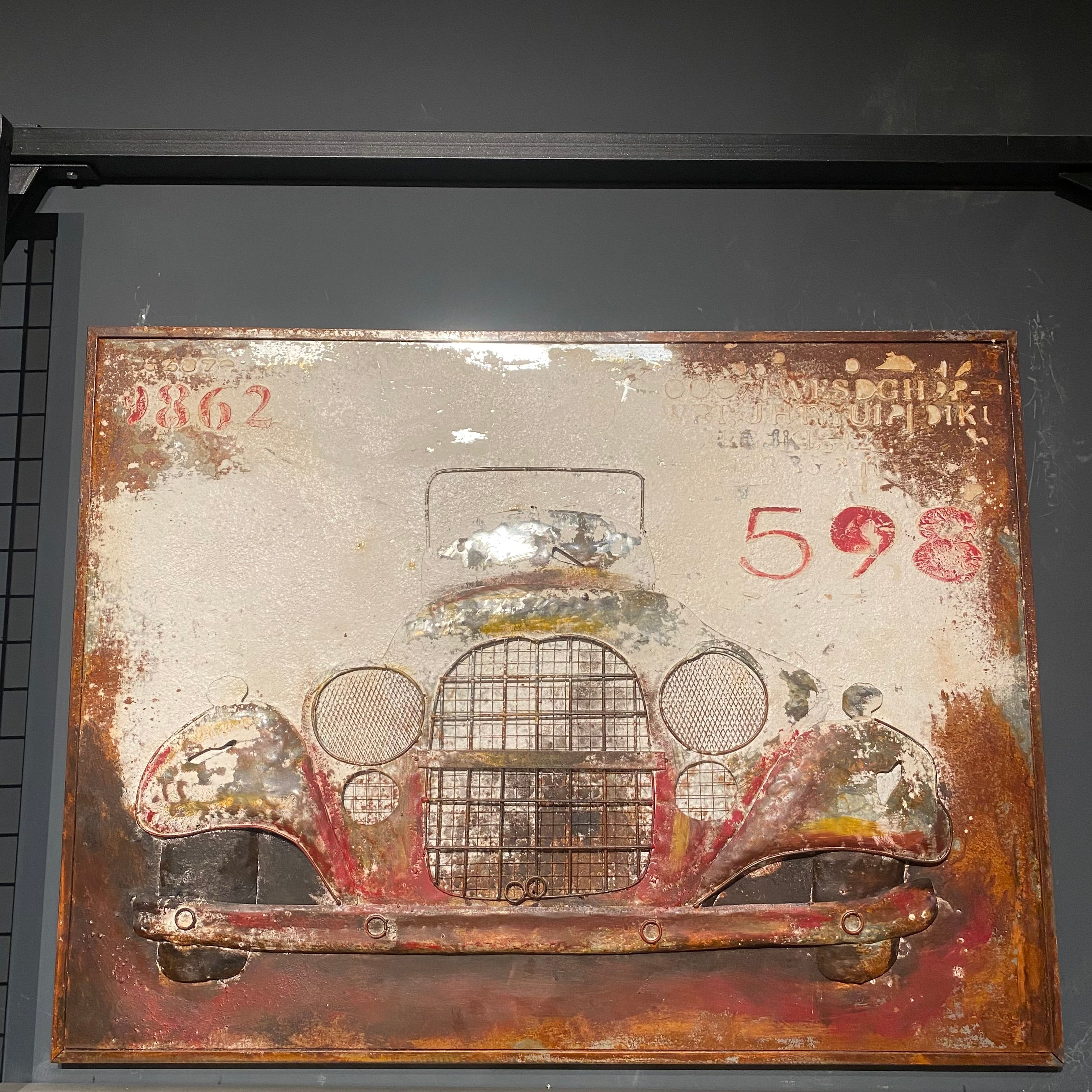 Display Item - Old Car Handcrafted Metal Art Painting 120X90 Cm Soap015-NAKHEEL -  USED ITEM | قطعة من المعرض- لوحة السيارة القديمة الفنية معدنية مصنوعة يدويًا 120 × 90 سم - ebarza Furniture UAE | Shop Modern Furniture in Abu Dhabi & Dubai - مفروشات ايبازرا في الامارات | تسوق اثاث عصري وديكورات مميزة في دبي وابوظبي