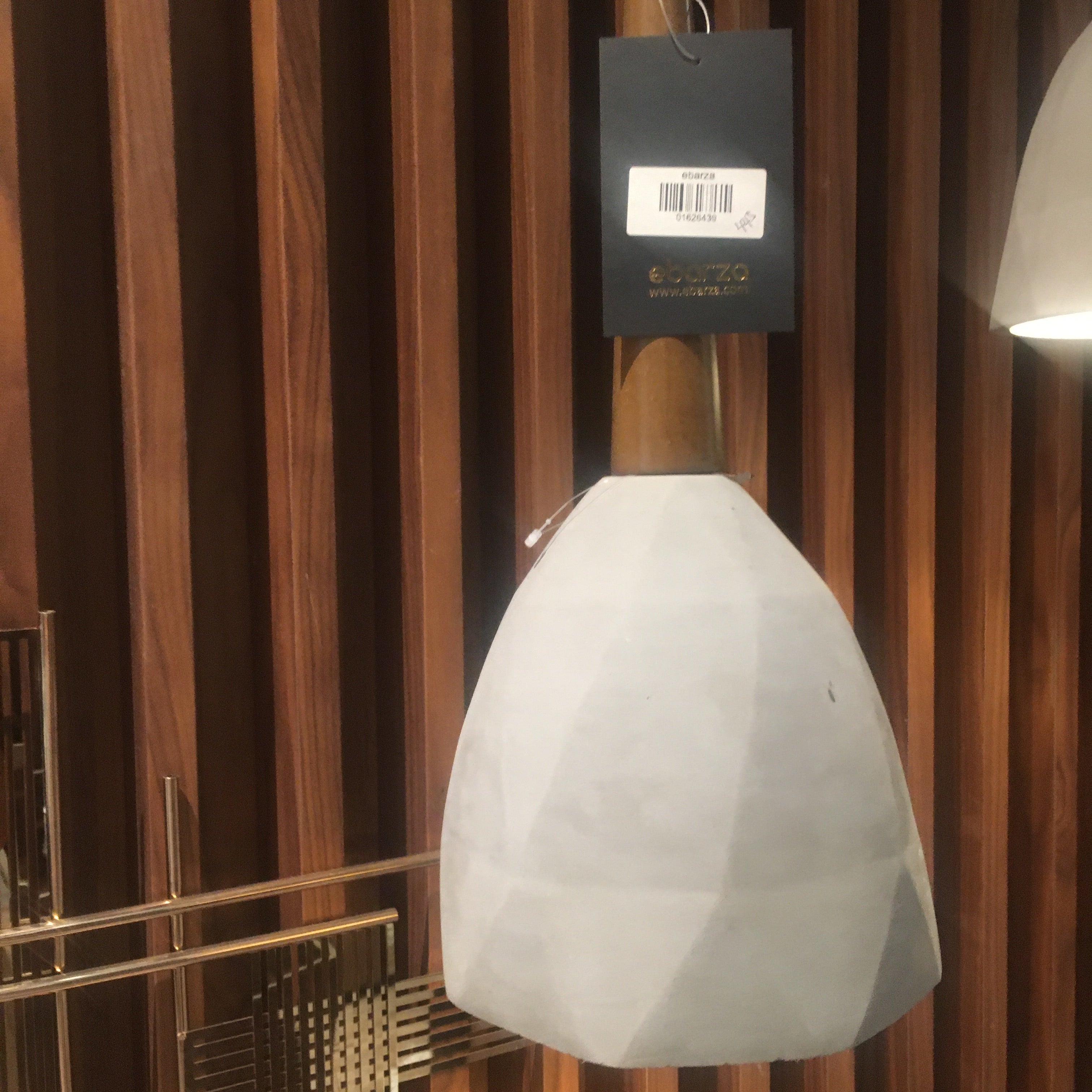 Display Item - Convex Concrete And Wood  Lamp Large Bpmt11-W-XlNakheel -  USED ITEM | قطعة من المعرض - مصباح محدب من الخرسانة والخشب - ebarza Furniture UAE | Shop Modern Furniture in Abu Dhabi & Dubai - مفروشات ايبازرا في الامارات | تسوق اثاث عصري وديكورات مميزة في دبي وابوظبي