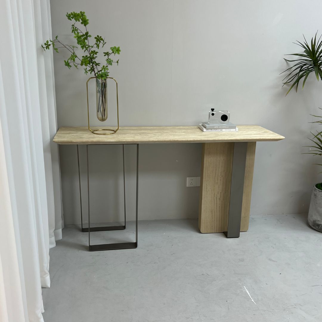 Pre-order for 25 Days Delivery Jura Console/Sideboard Travertine Top 160cm Tg-488-BG