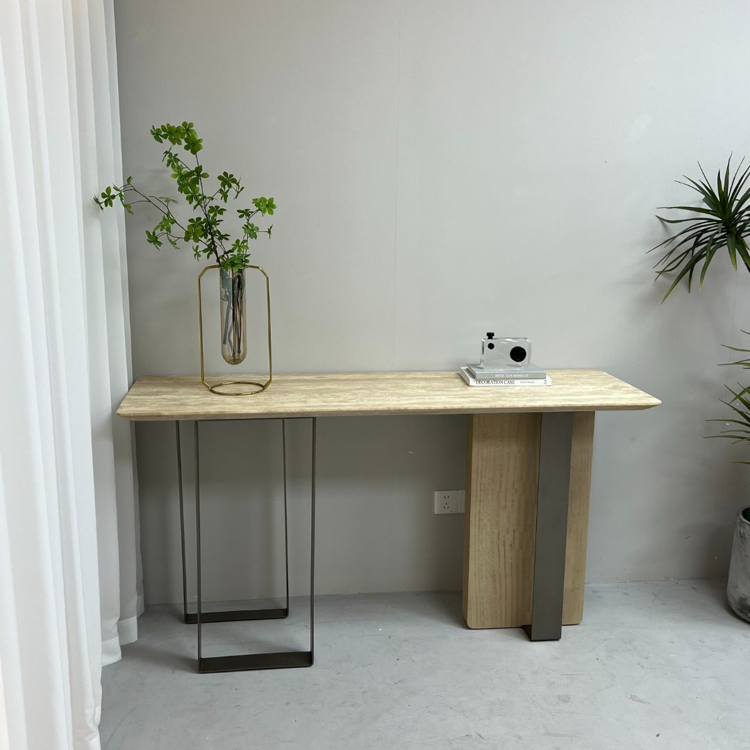 Pre-order for 25 Days Delivery Jura Console/Sideboard Travertine Top 160cm Tg-488-BG