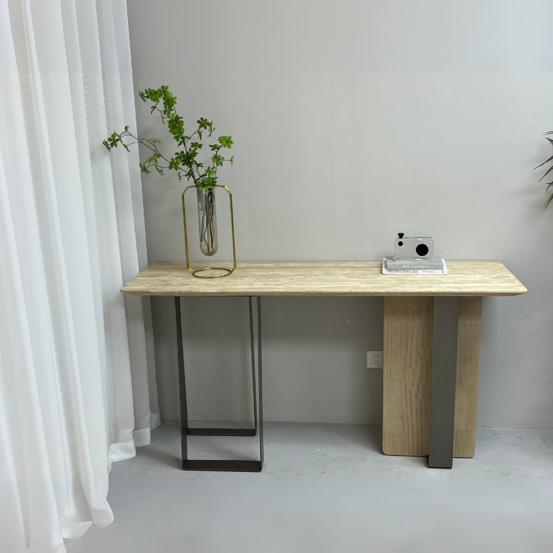 Pre-order for 25 Days Delivery Jura Console/Sideboard Travertine Top 160cm Tg-488-BG