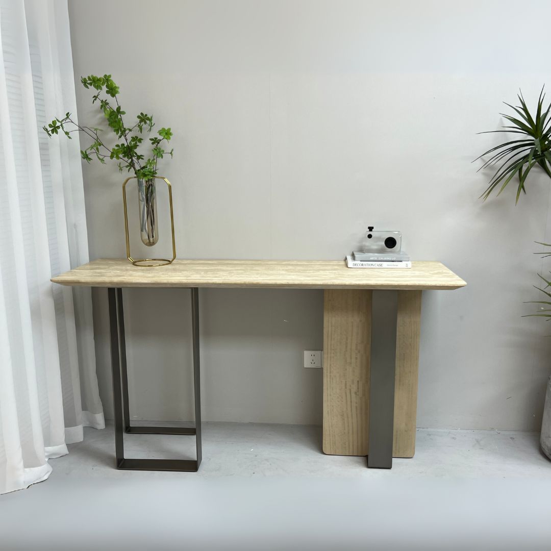 Pre-order for 25 Days Delivery Jura Console/Sideboard Travertine Top 160cm Tg-488-BG