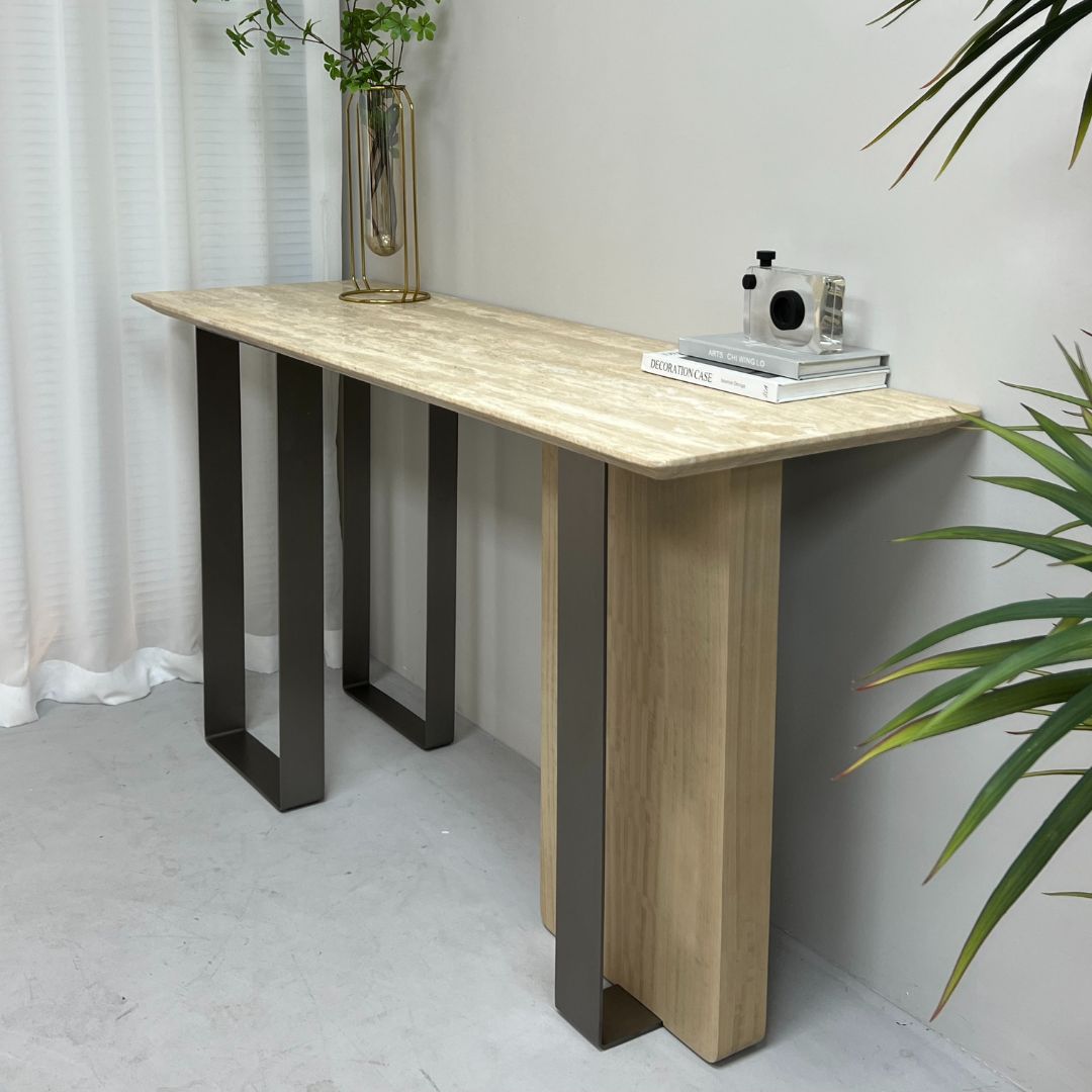 Pre-order for 25 Days Delivery Jura Console/Sideboard Travertine Top 160cm Tg-488-BG