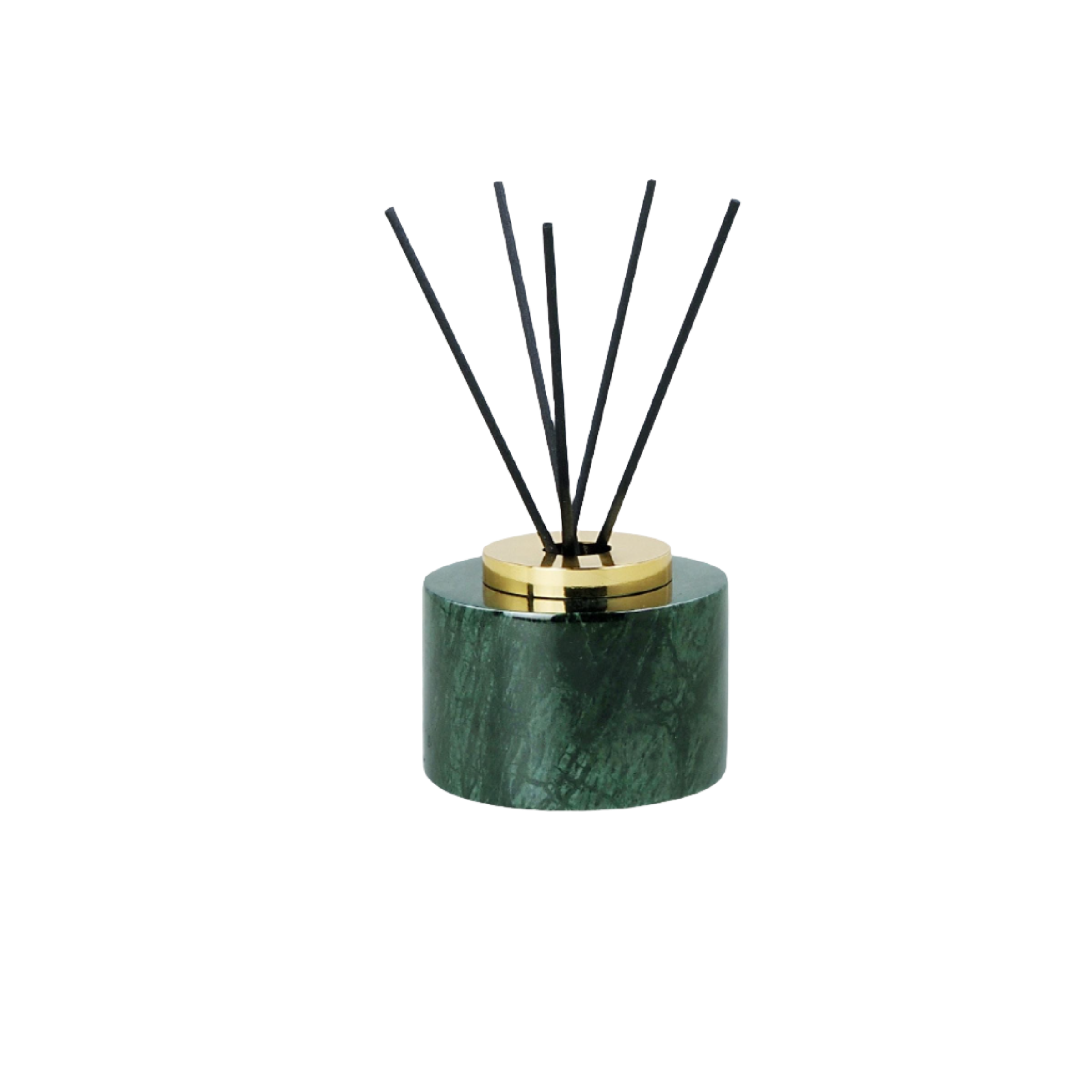 Indian Green Marble Circular Incense Dispenser (Bright Gold Accessory) KXP840C -  Stick Diffusers - ebarza Furniture UAE | Shop Modern Furniture in Abu Dhabi & Dubai - مفروشات ايبازرا في الامارات | تسوق اثاث عصري وديكورات مميزة في دبي وابوظبي