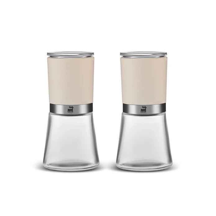 Karaca Afra White Glass 2-Piece Spice Mill 13 cm 153.03.08.4673 -  Spice Sets | مطحنة بهارات كاراجا أفرا زجاج أبيض 2 قطعة 13 سم - ebarza Furniture UAE | Shop Modern Furniture in Abu Dhabi & Dubai - مفروشات ايبازرا في الامارات | تسوق اثاث عصري وديكورات مميزة في دبي وابوظبي