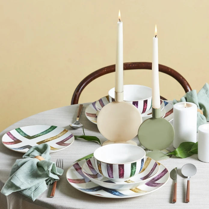 Pre-order 25 Days Delivery - Karaca Colorful Blush Line Porcelain 24 Piece 6 Person Dinner Set 153.03.06.9606 -  Dinnerware Sets - ebarza Furniture UAE | Shop Modern Furniture in Abu Dhabi & Dubai - مفروشات ايبازرا في الامارات | تسوق اثاث عصري وديكورات مميزة في دبي وابوظبي