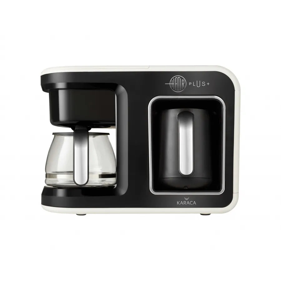 Karaca Hatır Plus 2 in 1 Coffee Maker Cream 1385W 153.01.06.4922 -  Kitchen Appliances | ماكينة صنع القهوة كاراجا هاتر بلس 2 في 1 كريمية 1385 وات - ebarza Furniture UAE | Shop Modern Furniture in Abu Dhabi & Dubai - مفروشات ايبازرا في الامارات | تسوق اثاث عصري وديكورات مميزة في دبي وابوظبي