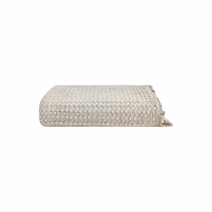 Pre-order 25 Days Delivery - Karaca Home Casey Double Waffle Blanket 200x230 cm Beige 200.22.01.0087 -  Blankets - ebarza Furniture UAE | Shop Modern Furniture in Abu Dhabi & Dubai - مفروشات ايبازرا في الامارات | تسوق اثاث عصري وديكورات مميزة في دبي وابوظبي