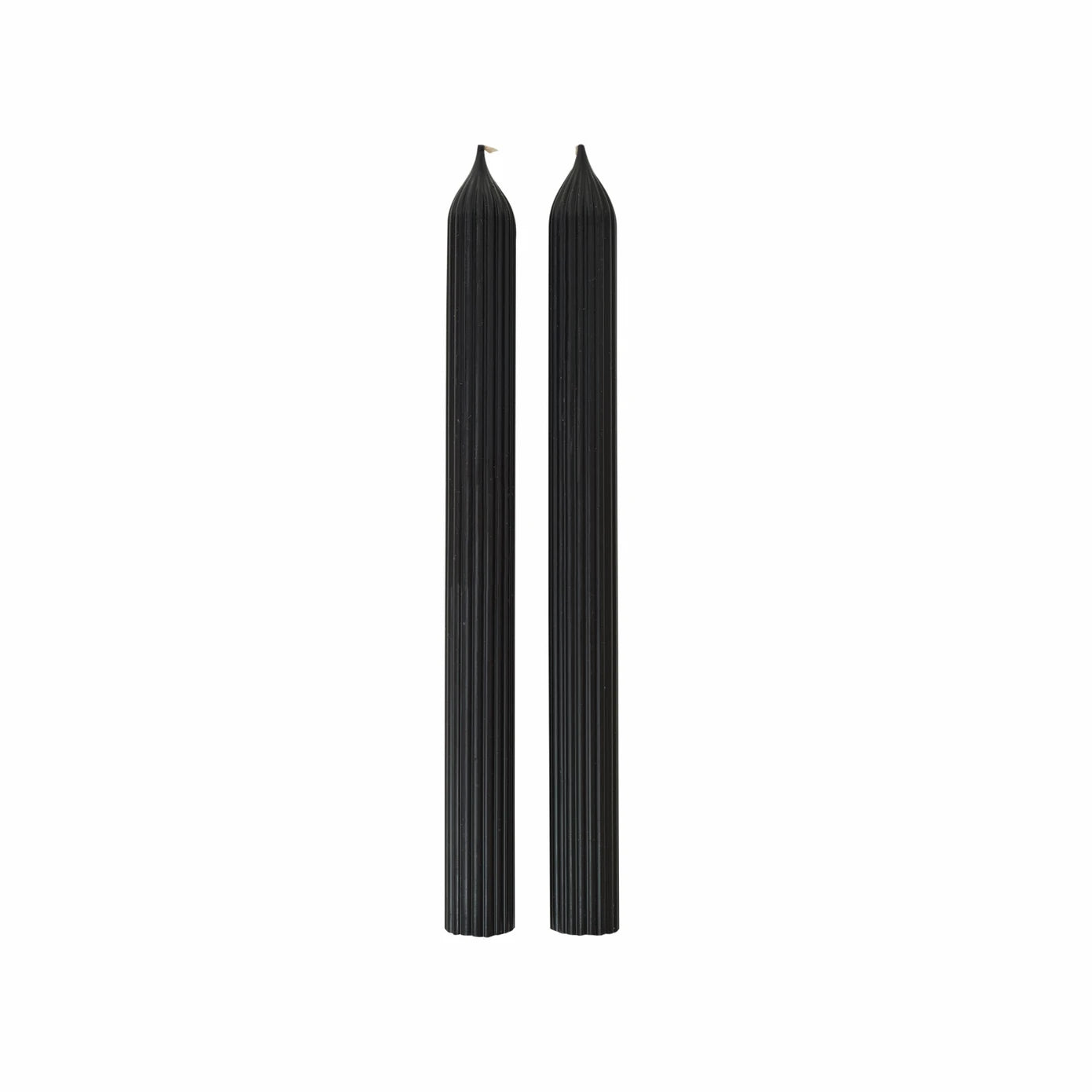 Karaca Home Wave 2-Piece Black Candlestick Candle 300.23.01.0264 -  Candles | كاراجا هوم ويف شمعدان أسود مكون من قطعتين - ebarza Furniture UAE | Shop Modern Furniture in Abu Dhabi & Dubai - مفروشات ايبازرا في الامارات | تسوق اثاث عصري وديكورات مميزة في دبي وابوظبي