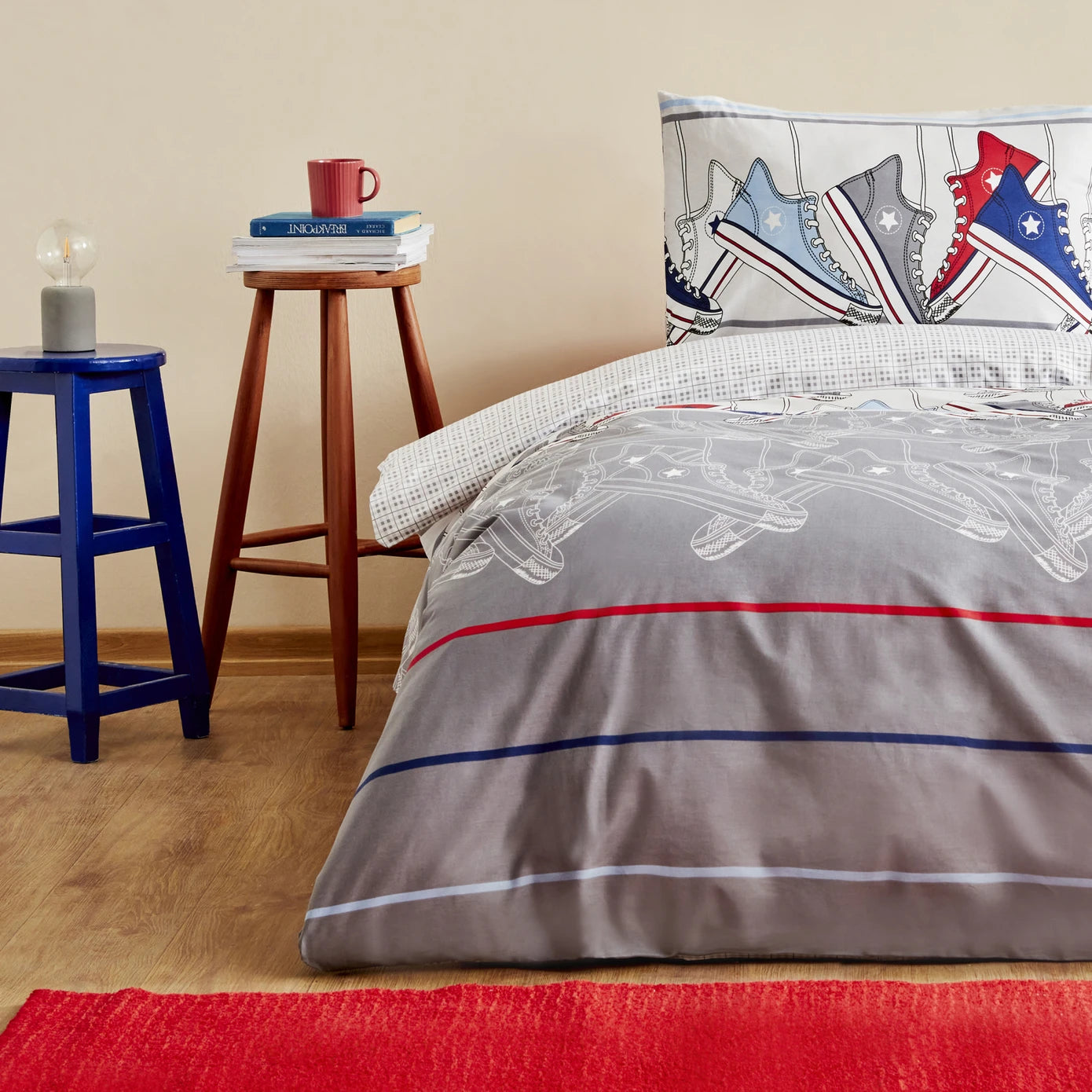 Karaca Home Young Barton 100% Cotton Single Duvet Cover Set Fitted 200.22.14.0228 -  Bedding | ;كااراجا هوم يونج بارتون طقم غطاء لحاف فردي مصنوع من القطن بنسبة 100% - ebarza Furniture UAE | Shop Modern Furniture in Abu Dhabi & Dubai - مفروشات ايبازرا في الامارات | تسوق اثاث عصري وديكورات مميزة في دبي وابوظبي