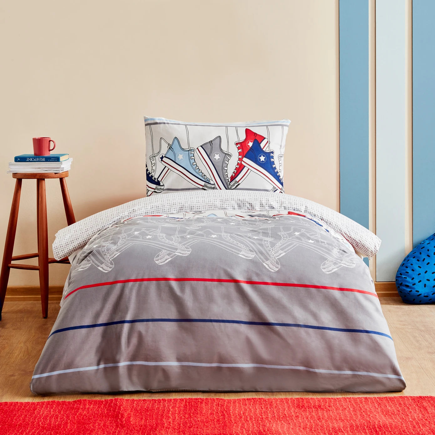 Karaca Home Young Barton 100% Cotton Single Duvet Cover Set Fitted 200.22.14.0228 -  Bedding | ;كااراجا هوم يونج بارتون طقم غطاء لحاف فردي مصنوع من القطن بنسبة 100% - ebarza Furniture UAE | Shop Modern Furniture in Abu Dhabi & Dubai - مفروشات ايبازرا في الامارات | تسوق اثاث عصري وديكورات مميزة في دبي وابوظبي