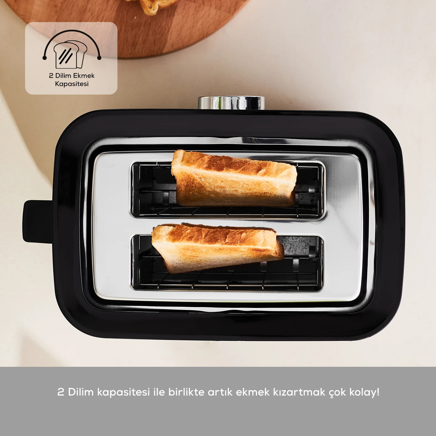 Karaca Inox Toaster 2303 153.09.01.0590 -  Kitchen Appliances | محمصة كاراجا إينوكس 2303 - ebarza Furniture UAE | Shop Modern Furniture in Abu Dhabi & Dubai - مفروشات ايبازرا في الامارات | تسوق اثاث عصري وديكورات مميزة في دبي وابوظبي