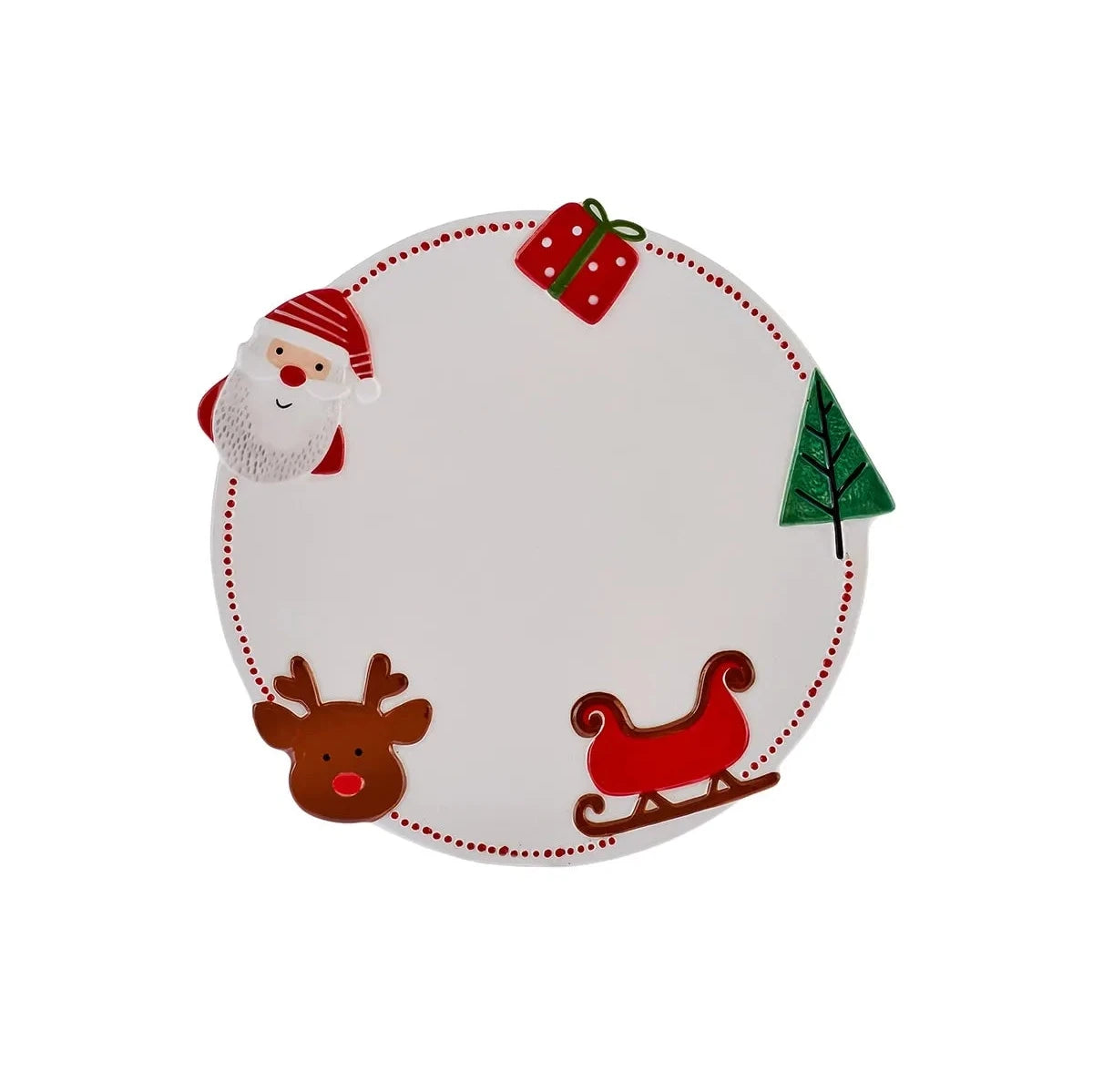 Pre-order 25 Days Delivery - Karaca New Year Santa Serving Plate 26 Cm 153.03.06.8211 -  Plates - ebarza Furniture UAE | Shop Modern Furniture in Abu Dhabi & Dubai - مفروشات ايبازرا في الامارات | تسوق اثاث عصري وديكورات مميزة في دبي وابوظبي