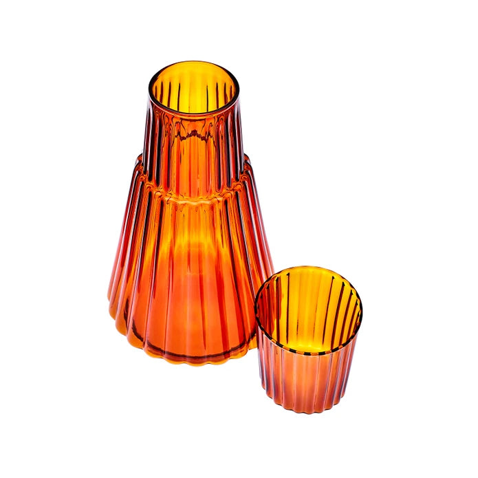 Karaca Pier Bedside Jug Amber 153.09.01.3182 -  Drinkware | كاراجا بيير إبريق بلون العنبر - ebarza Furniture UAE | Shop Modern Furniture in Abu Dhabi & Dubai - مفروشات ايبازرا في الامارات | تسوق اثاث عصري وديكورات مميزة في دبي وابوظبي