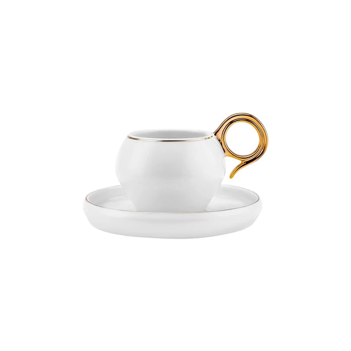 Karaca Venus Gold Set of 2 Coffee Cups 135 ml 153.03.05.0142 -  Coffee Sets | طقم كاراجا فينوس جولد مكون من 2 فنجان قهوة 135 مل - ebarza Furniture UAE | Shop Modern Furniture in Abu Dhabi & Dubai - مفروشات ايبازرا في الامارات | تسوق اثاث عصري وديكورات مميزة في دبي وابوظبي