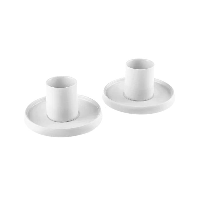 Pre-order 25 Days Delivery - Karaca X Sarıyer Design 4-Piece Porcelain Espresso Turkish Coffee Cup Set for 2 People, 80ml, White 153.03.06.9800 -  Coffee Sets - ebarza Furniture UAE | Shop Modern Furniture in Abu Dhabi & Dubai - مفروشات ايبازرا في الامارات | تسوق اثاث عصري وديكورات مميزة في دبي وابوظبي