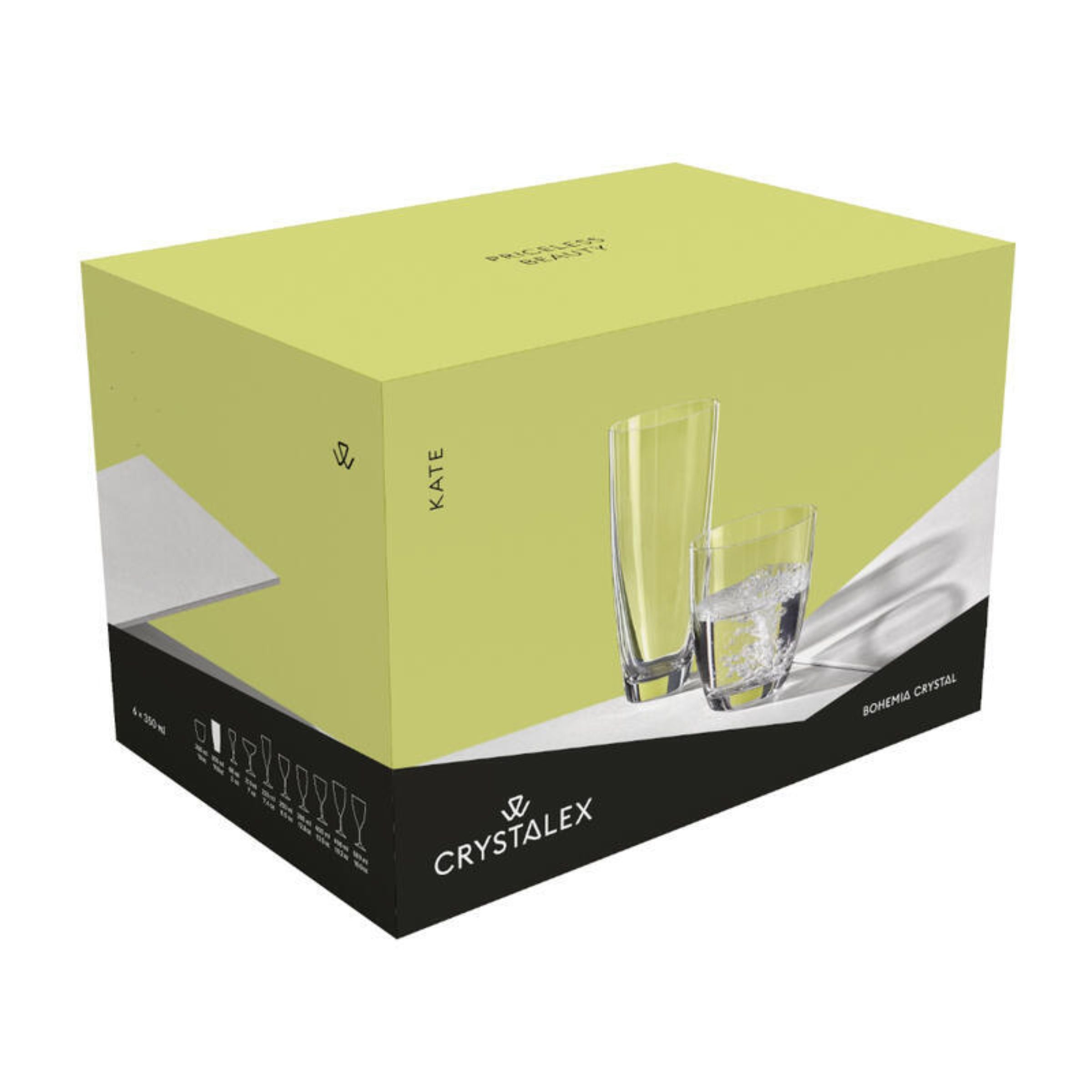 Kate soft Set of 6 drink glasses 350 m -  Drinkware | كايت 6 أكواب شراب زجاج 350 م - ebarza Furniture UAE | Shop Modern Furniture in Abu Dhabi & Dubai - مفروشات ايبازرا في الامارات | تسوق اثاث عصري وديكورات مميزة في دبي وابوظبي