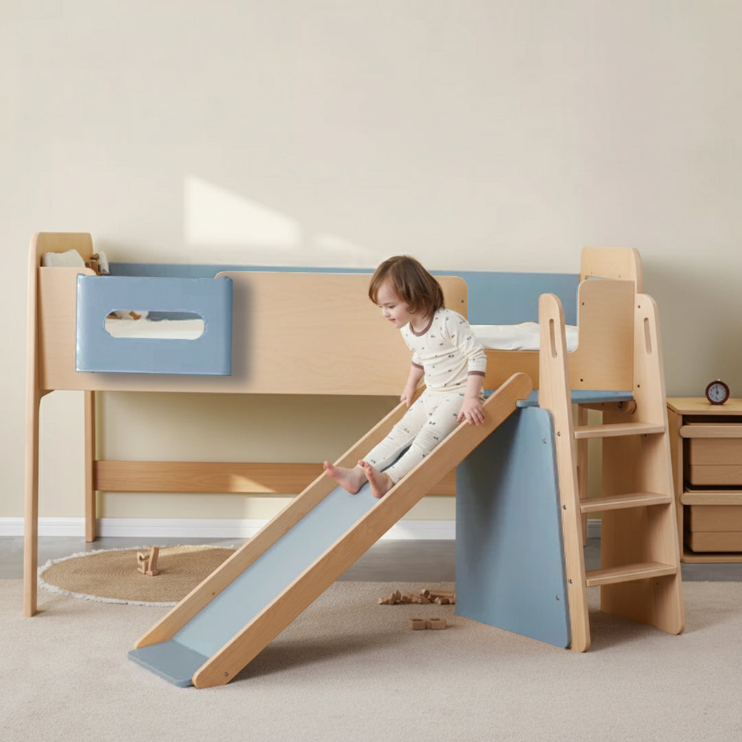 Kids Byron Long Junior Double Loft Bed BK-BYLJDLB/BBBH/BK-LBS/BB -  Kids Beds - ebarza Furniture UAE | Shop Modern Furniture in Abu Dhabi & Dubai - مفروشات ايبازرا في الامارات | تسوق اثاث عصري وديكورات مميزة في دبي وابوظبي