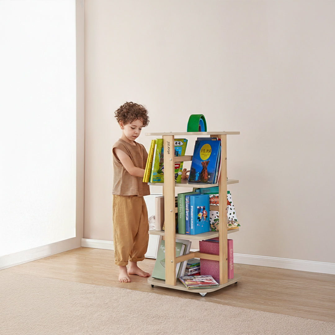 Kids Tidy Rotating Bookshelf BK-TIRBv22/TEAD -  Kids - ebarza Furniture UAE | Shop Modern Furniture in Abu Dhabi & Dubai - مفروشات ايبازرا في الامارات | تسوق اثاث عصري وديكورات مميزة في دبي وابوظبي