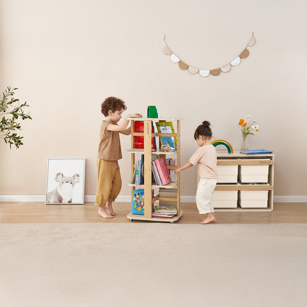 Kids Tidy Rotating Bookshelf BK-TIRBv22/TEAD -  Kids - ebarza Furniture UAE | Shop Modern Furniture in Abu Dhabi & Dubai - مفروشات ايبازرا في الامارات | تسوق اثاث عصري وديكورات مميزة في دبي وابوظبي