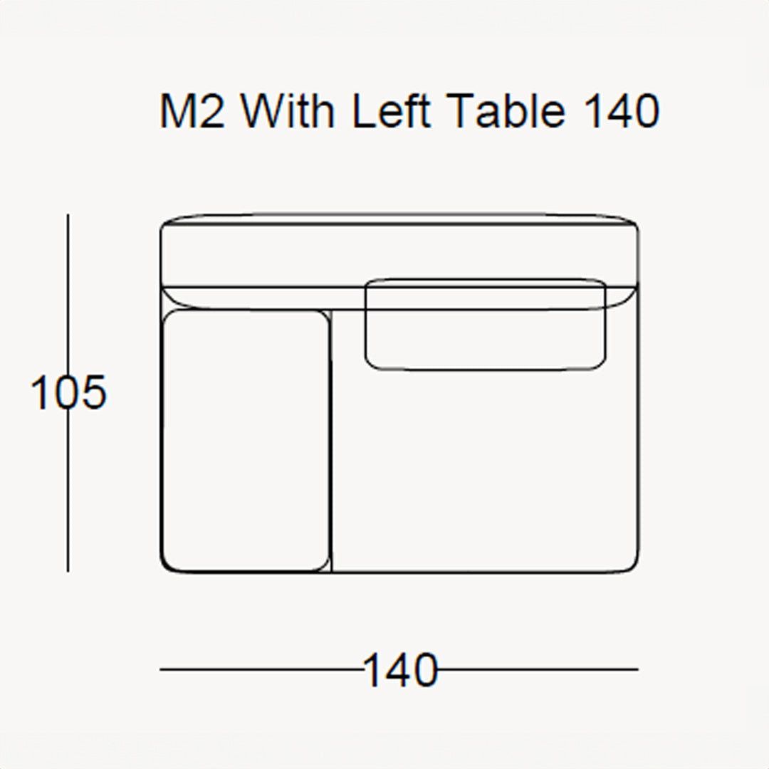 Pre Order 25 Days Delivery - HARMONY LEFT TABLE MODULE SAR-LEFT/TABLE -  Sofas | اطلب مسبقًا التسليم خلال 90 يومًا - وحدة الطاولة اليسرى هارموني - ebarza Furniture UAE | Shop Modern Furniture in Abu Dhabi & Dubai - مفروشات ايبازرا في الامارات | تسوق اثاث عصري وديكورات مميزة في دبي وابوظبي