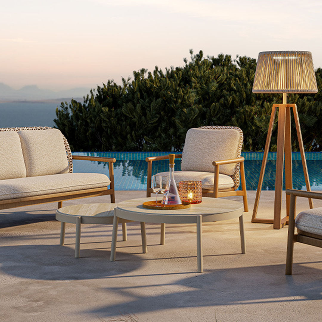 LILLE COFFEE TABLE WITH CERAMIC TOP (L) - AT2030N63CER(L) -  Outdoor Tables - ebarza Furniture UAE | Shop Modern Furniture in Abu Dhabi & Dubai - مفروشات ايبازرا في الامارات | تسوق اثاث عصري وديكورات مميزة في دبي وابوظبي