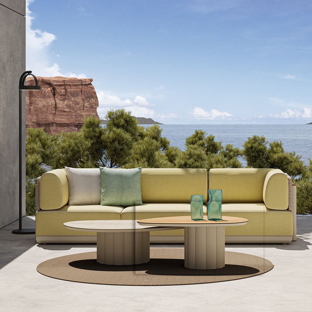 Lotus Outdoor Coffee Table KT8602H63HPL-High -  Outdoor Tables | طاولة قهوة لوتس خارجية - ebarza Furniture UAE | Shop Modern Furniture in Abu Dhabi & Dubai - مفروشات ايبازرا في الامارات | تسوق اثاث عصري وديكورات مميزة في دبي وابوظبي