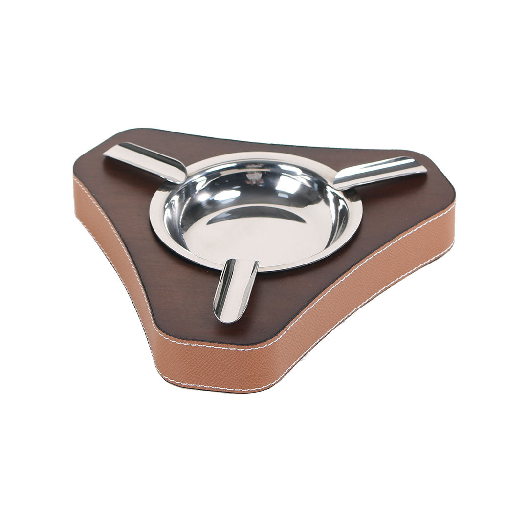 Pre-order 45 Days Delivery Leather Triangle Ashtray - KF4010D