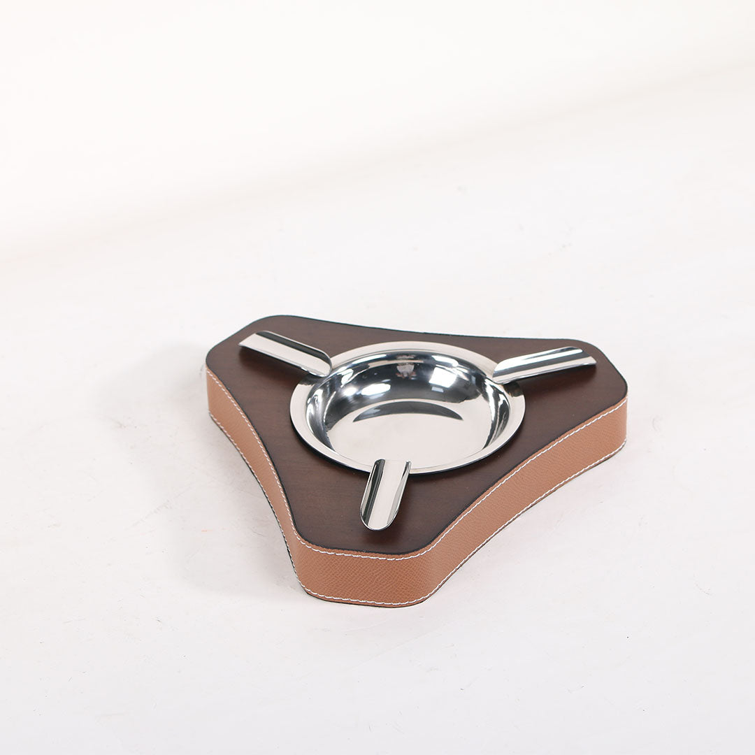 Pre-order 45 Days Delivery Leather Triangle Ashtray - KF4010D