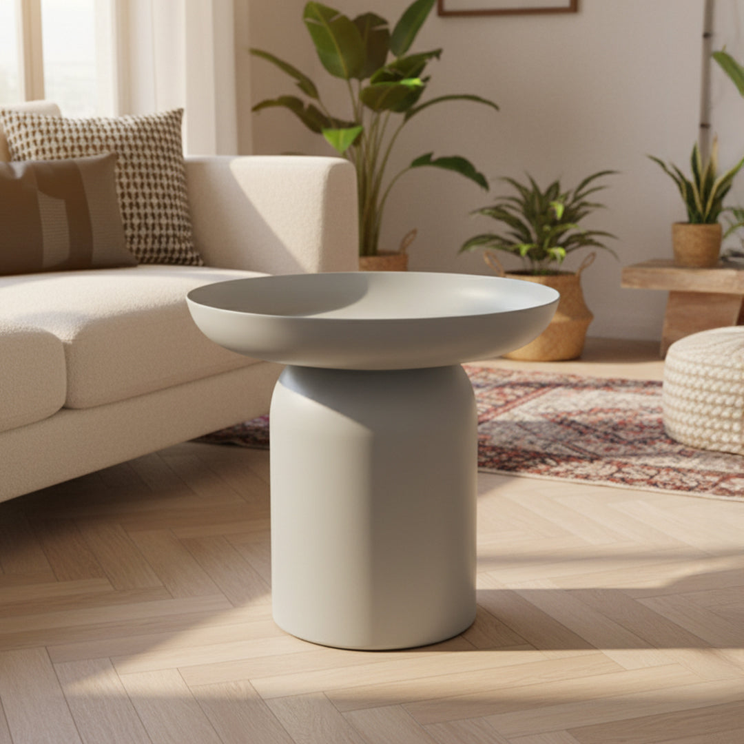 Lime White Side Table GT-490 -  Side Tables - ebarza Furniture UAE | Shop Modern Furniture in Abu Dhabi & Dubai - مفروشات ايبازرا في الامارات | تسوق اثاث عصري وديكورات مميزة في دبي وابوظبي