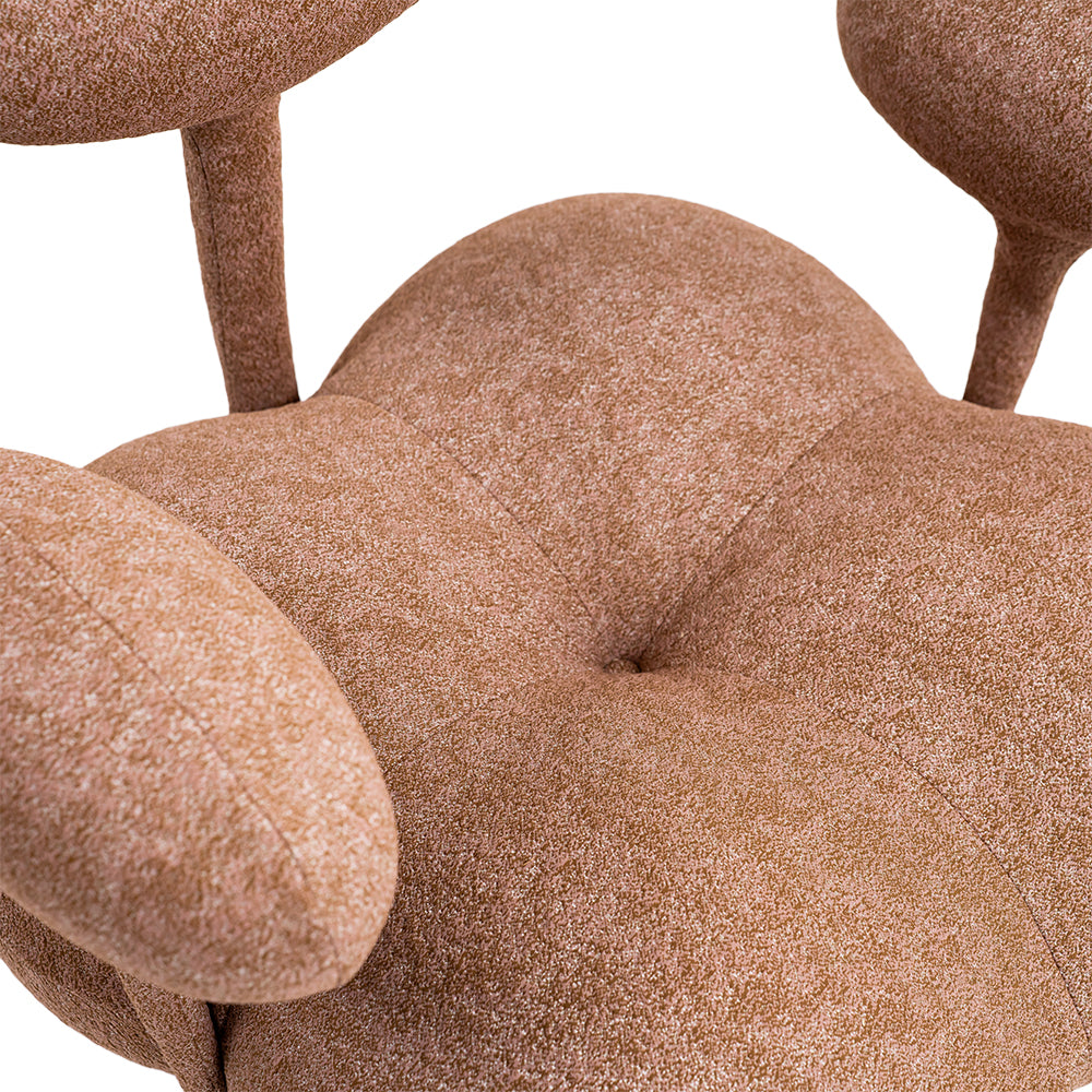 Nodus Lounge Chair PZ-666-L - Brown -  Lounge Chairs - ebarza Furniture UAE | Shop Modern Furniture in Abu Dhabi & Dubai - مفروشات ايبازرا في الامارات | تسوق اثاث عصري وديكورات مميزة في دبي وابوظبي