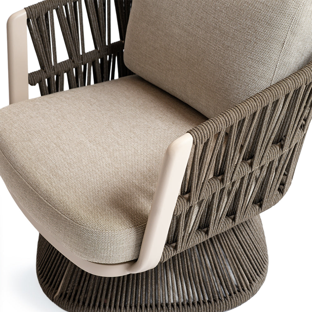 MARRAKECH SWIVEL LOUNGE ARMCHAIR W/SEAT AND BACK CUSHION - AC5879N94ROP -  Armchairs - ebarza Furniture UAE | Shop Modern Furniture in Abu Dhabi & Dubai - مفروشات ايبازرا في الامارات | تسوق اثاث عصري وديكورات مميزة في دبي وابوظبي