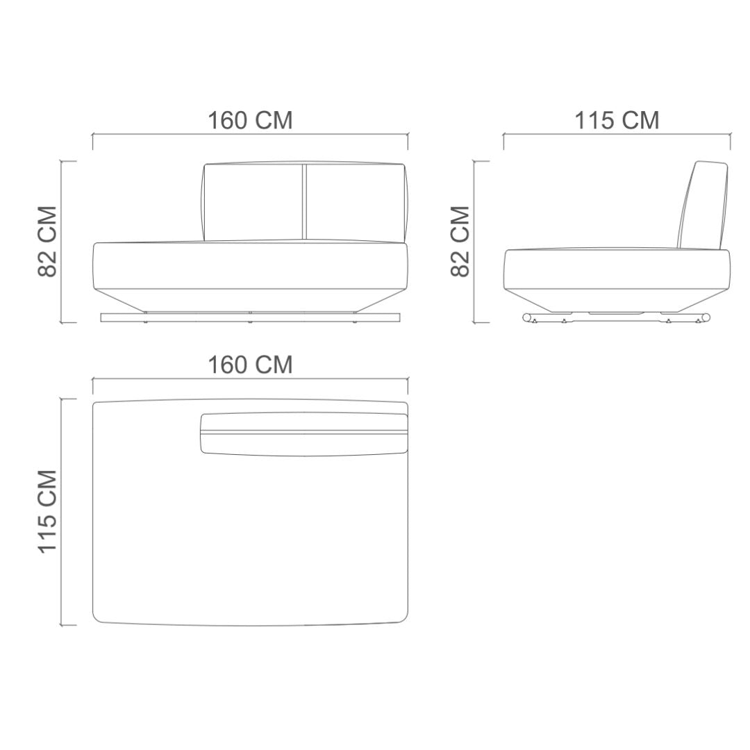 MILA Module without ARM (Extended Seat) YL-MILA-EX/SEAT -  Sofas - ebarza Furniture UAE | Shop Modern Furniture in Abu Dhabi & Dubai - مفروشات ايبازرا في الامارات | تسوق اثاث عصري وديكورات مميزة في دبي وابوظبي