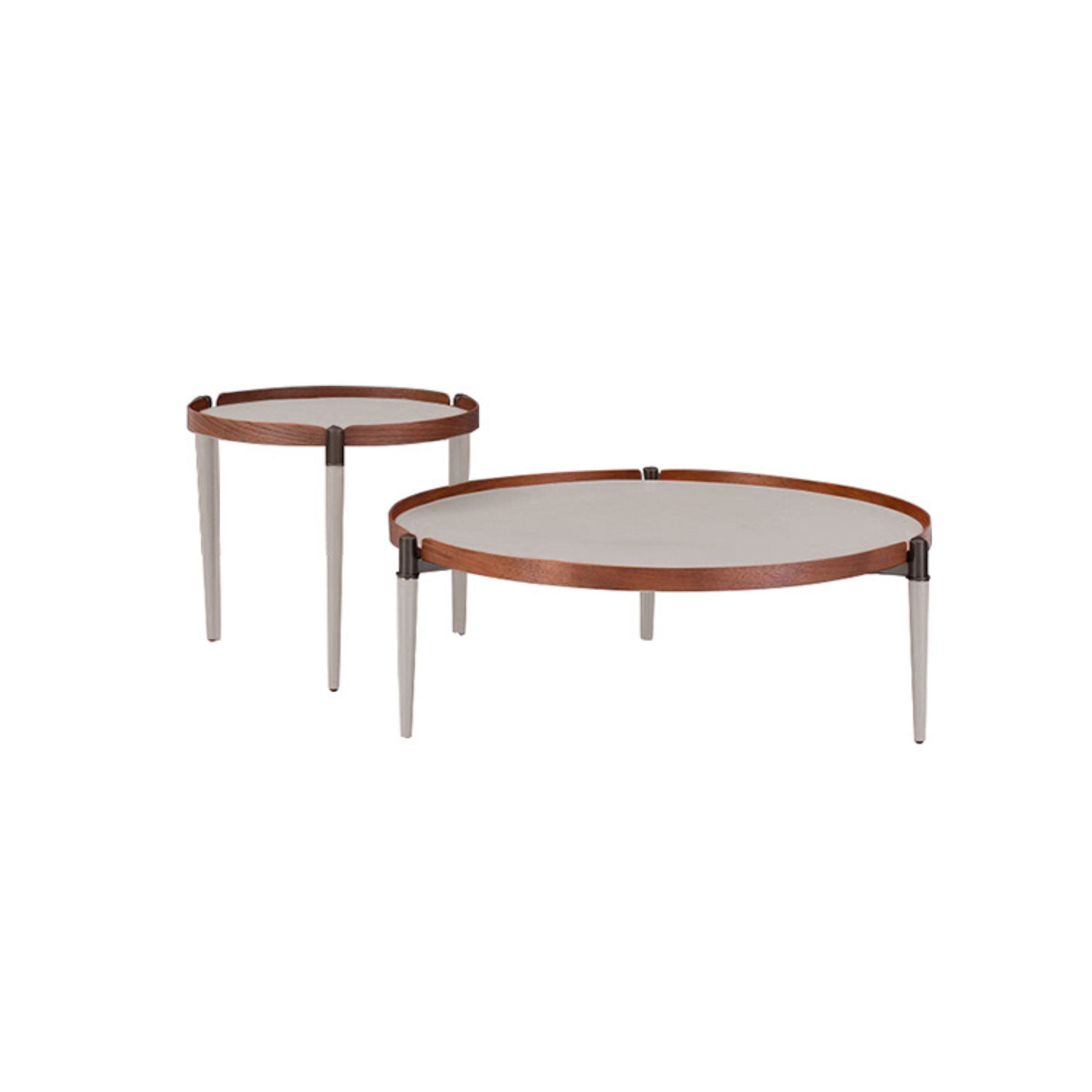 saddle leather Side Table MLL-D16 -  Side Tables | طاولة جانبية من الجلد - ebarza Furniture UAE | Shop Modern Furniture in Abu Dhabi & Dubai - مفروشات ايبازرا في الامارات | تسوق اثاث عصري وديكورات مميزة في دبي وابوظبي