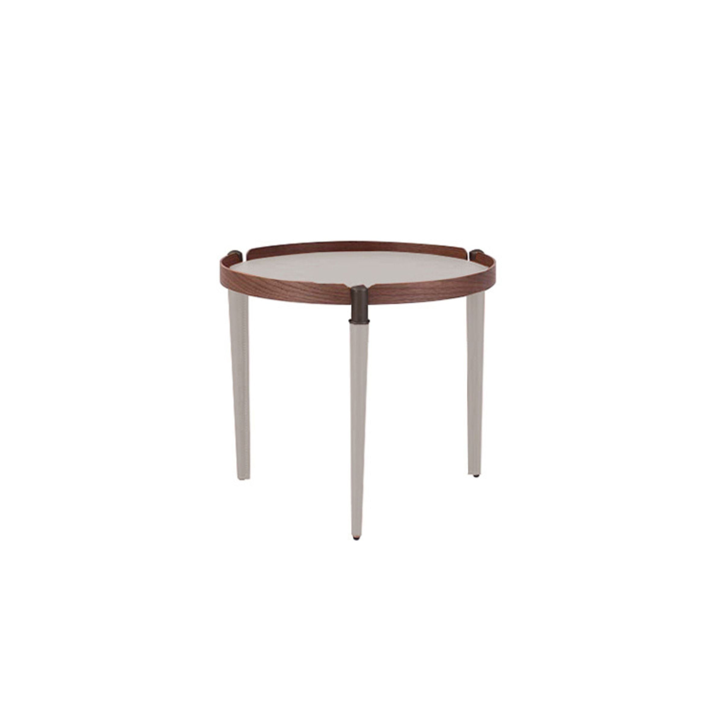 saddle leather Side Table MLL-D16 -  Side Tables | طاولة جانبية من الجلد - ebarza Furniture UAE | Shop Modern Furniture in Abu Dhabi & Dubai - مفروشات ايبازرا في الامارات | تسوق اثاث عصري وديكورات مميزة في دبي وابوظبي