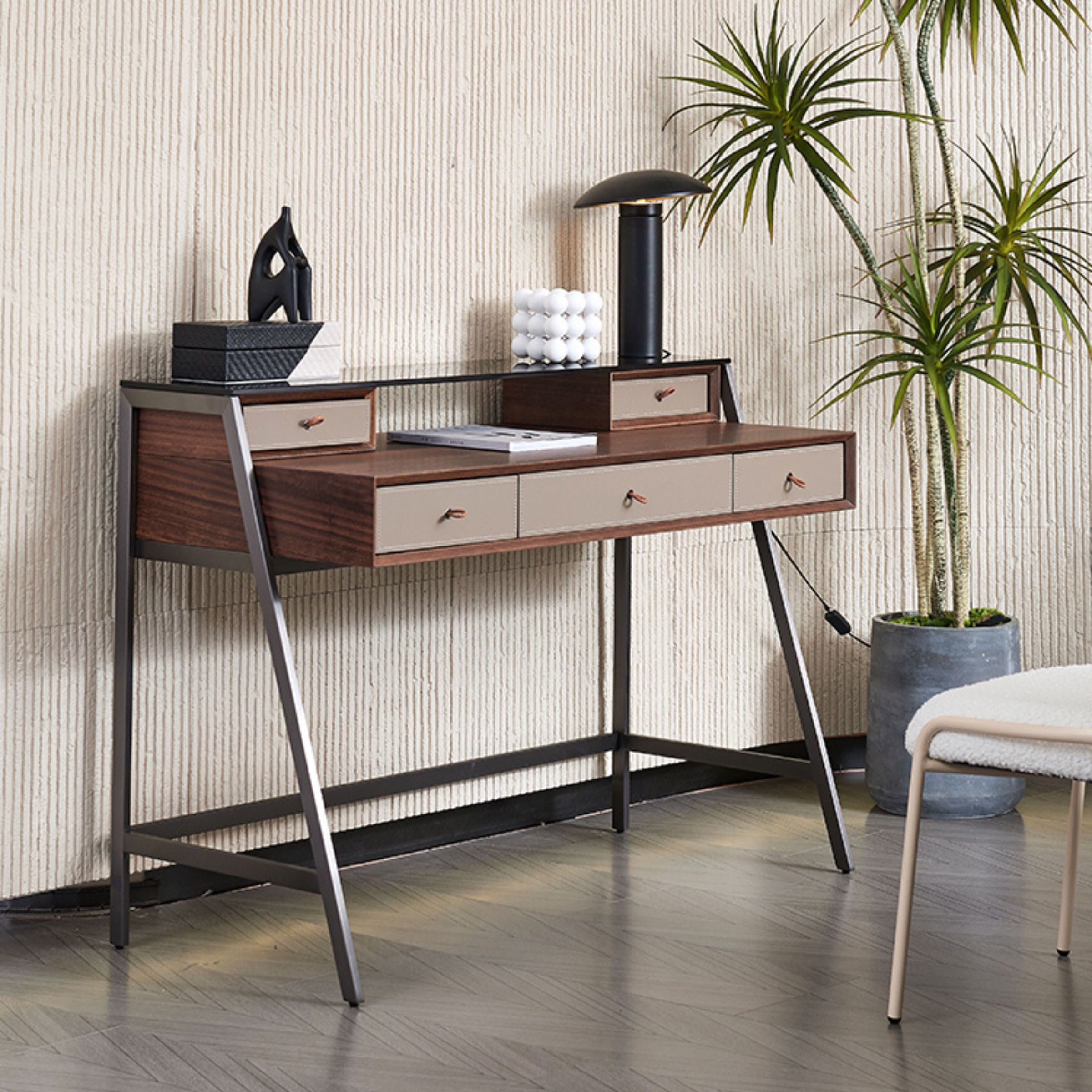 Saddle Leather Dresser MLL-J01 -  Dressers | سرج جلد تسريحة / مكتب - ebarza Furniture UAE | Shop Modern Furniture in Abu Dhabi & Dubai - مفروشات ايبازرا في الامارات | تسوق اثاث عصري وديكورات مميزة في دبي وابوظبي