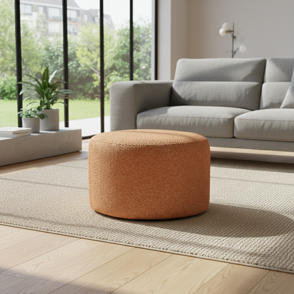 MOLLIS SMALL POUF BER-SMALL/OC -  Poufs - ebarza Furniture UAE | Shop Modern Furniture in Abu Dhabi & Dubai - مفروشات ايبازرا في الامارات | تسوق اثاث عصري وديكورات مميزة في دبي وابوظبي