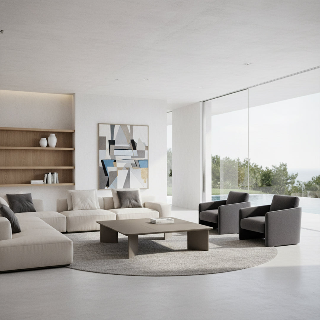 Microfiber Hard Leather Coffee Table CT-251-A -  Coffee tables - ebarza Furniture UAE | Shop Modern Furniture in Abu Dhabi & Dubai - مفروشات ايبازرا في الامارات | تسوق اثاث عصري وديكورات مميزة في دبي وابوظبي