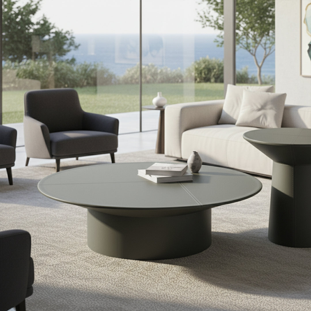 Microfiber Hard Leather Coffee Table CT-258 -  Coffee tables - ebarza Furniture UAE | Shop Modern Furniture in Abu Dhabi & Dubai - مفروشات ايبازرا في الامارات | تسوق اثاث عصري وديكورات مميزة في دبي وابوظبي