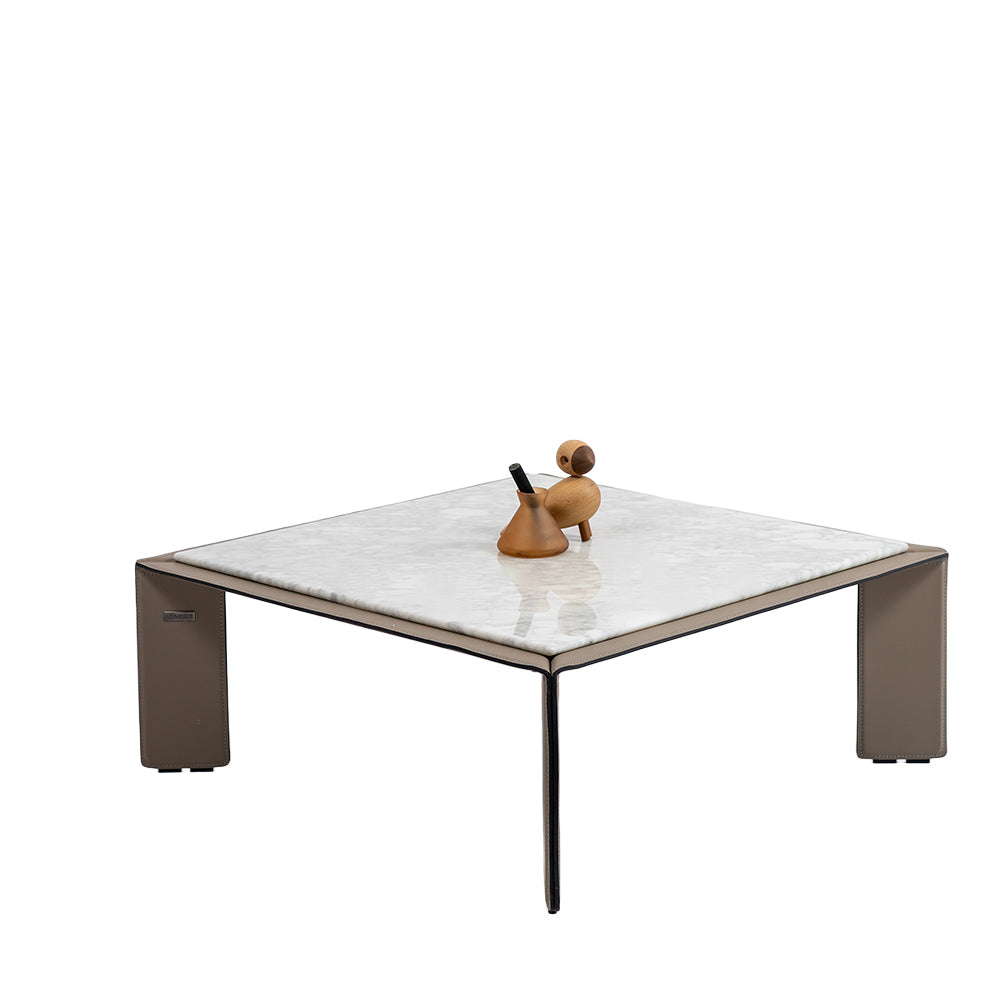 Natural Bianco Carrara Venato Marble Coffee Table CH-1111L -  Coffee tables - ebarza Furniture UAE | Shop Modern Furniture in Abu Dhabi & Dubai - مفروشات ايبازرا في الامارات | تسوق اثاث عصري وديكورات مميزة في دبي وابوظبي