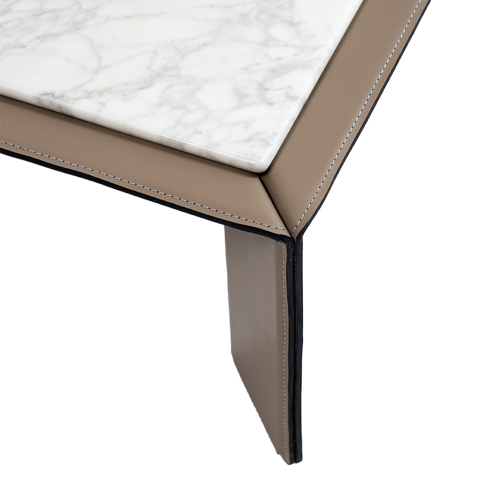 Natural Bianco Carrara Venato Marble Coffee Table CH-1111L -  Coffee tables - ebarza Furniture UAE | Shop Modern Furniture in Abu Dhabi & Dubai - مفروشات ايبازرا في الامارات | تسوق اثاث عصري وديكورات مميزة في دبي وابوظبي