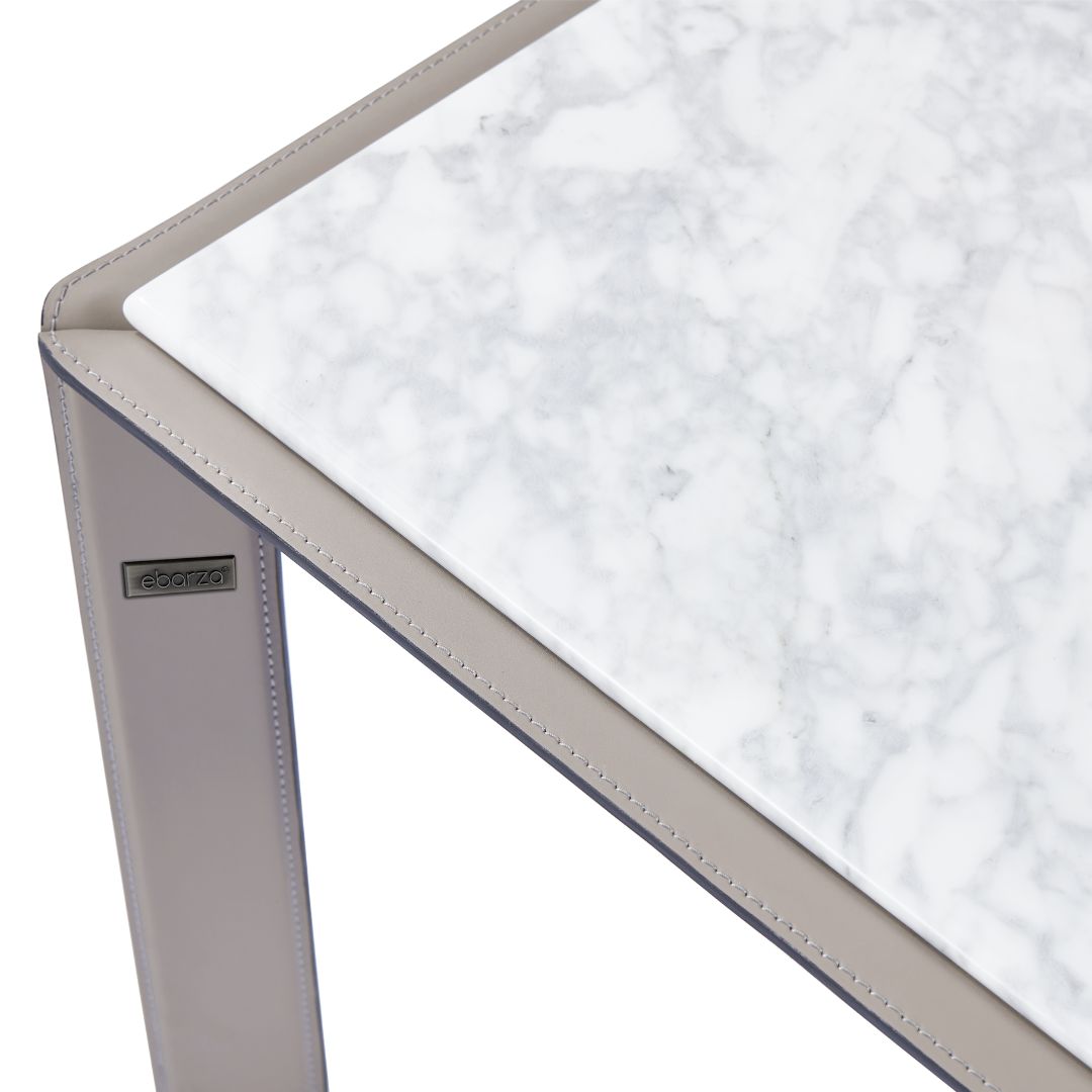 Pre-order 35 Days Delivery Natural Bianco Carrara Venato Marble Side Table CH-1111S -  Side Tables - ebarza Furniture UAE | Shop Modern Furniture in Abu Dhabi & Dubai - مفروشات ايبازرا في الامارات | تسوق اثاث عصري وديكورات مميزة في دبي وابوظبي