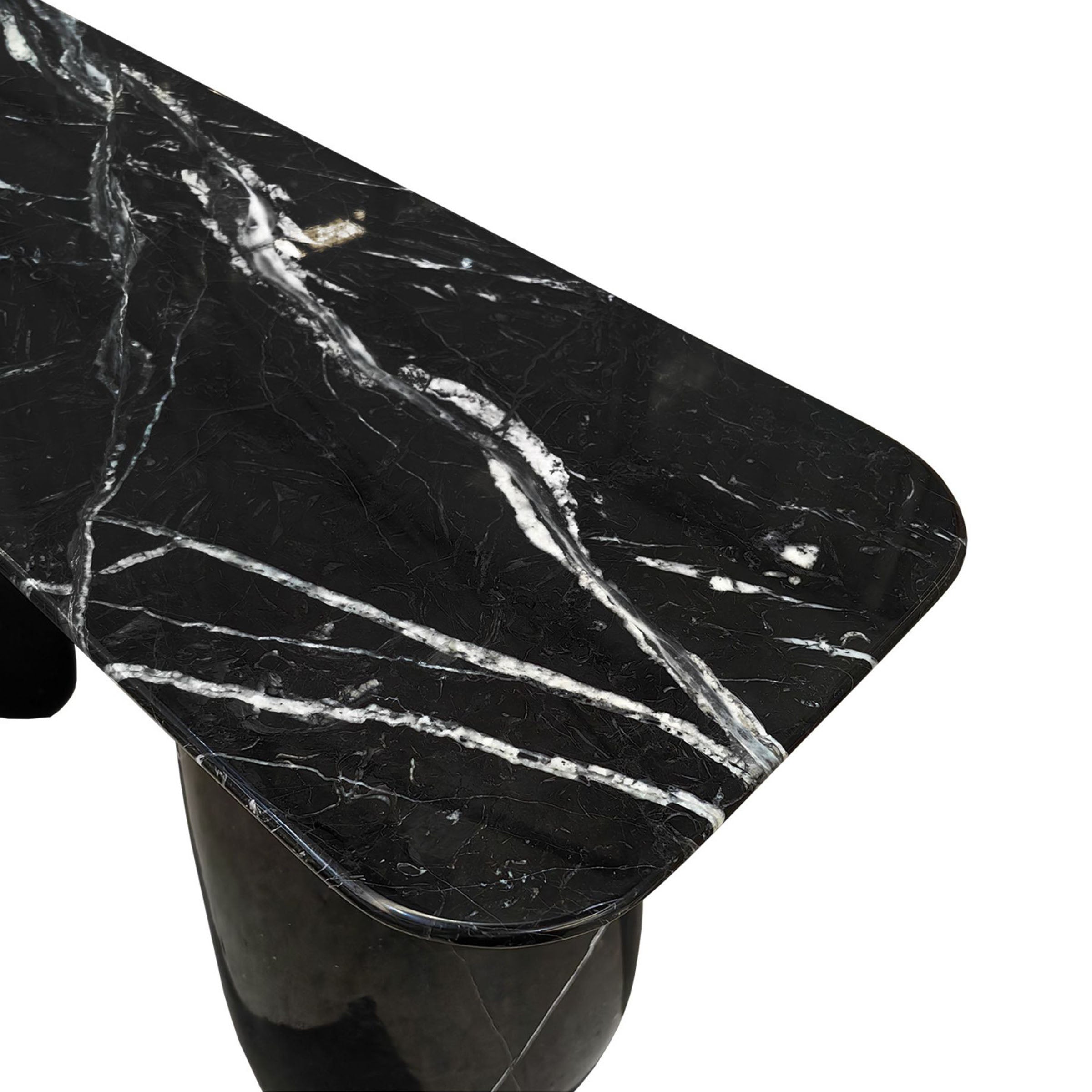 Pre Order 90 Days Delivery - Natural Stone Console Table Nero Marquina 495DTN -  Consoles | الطلب المسبق التسليم خلال 90 يومًا - طاولة كونسول من الحجر الطبيعي نيرو ماركينا - ebarza Furniture UAE | Shop Modern Furniture in Abu Dhabi & Dubai - مفروشات ايبازرا في الامارات | تسوق اثاث عصري وديكورات مميزة في دبي وابوظبي