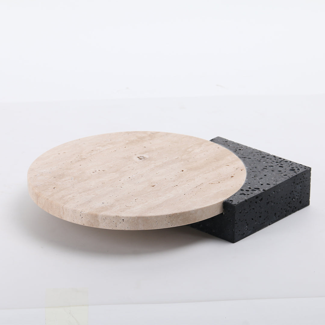 Natural Stone Tray-L KC3017L -  Trays - ebarza Furniture UAE | Shop Modern Furniture in Abu Dhabi & Dubai - مفروشات ايبازرا في الامارات | تسوق اثاث عصري وديكورات مميزة في دبي وابوظبي