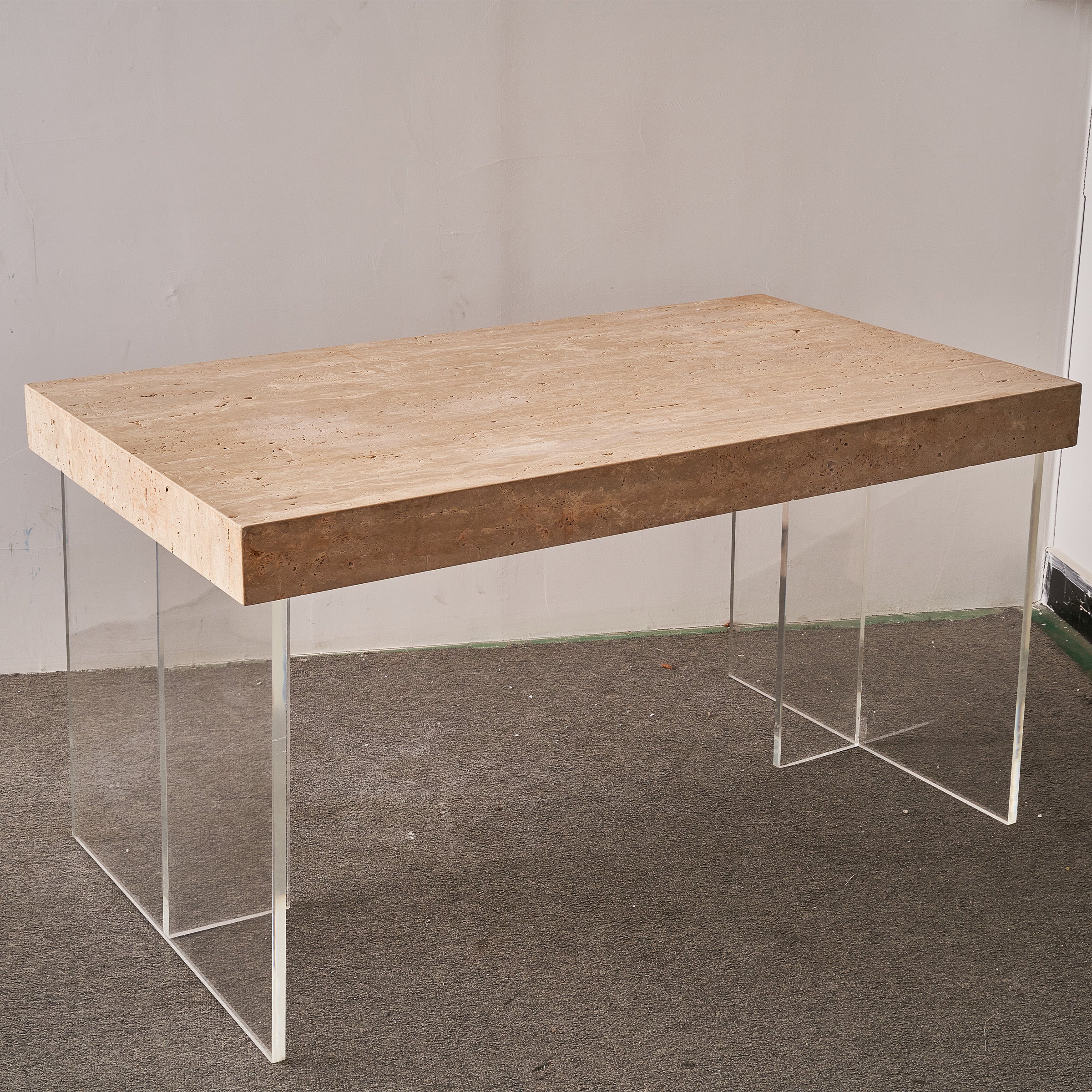 Pre Order 25 Days Delivery - Natural Travertine Office/Conference Table JA013 -  Office Desks | الطلب المسبق التسليم خلال 60 يومًا - مكتب/طاولة مؤتمرات من الحجر الجيري الطبيعي - ebarza Furniture UAE | Shop Modern Furniture in Abu Dhabi & Dubai - مفروشات ايبازرا في الامارات | تسوق اثاث عصري وديكورات مميزة في دبي وابوظبي