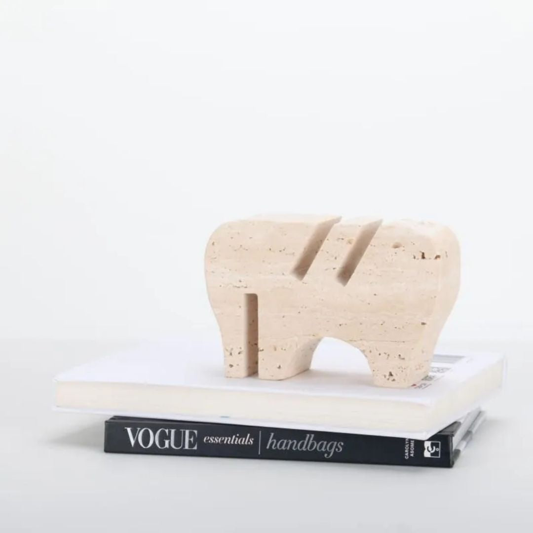 Nature’s Touch-Stone Card Holder for Elegant Desk Organization KH3003 -  Home Decor Figurines | تمثال حيوان الزرافة بالون الكروم - ebarza Furniture UAE | Shop Modern Furniture in Abu Dhabi & Dubai - مفروشات ايبازرا في الامارات | تسوق اثاث عصري وديكورات مميزة في دبي وابوظبي