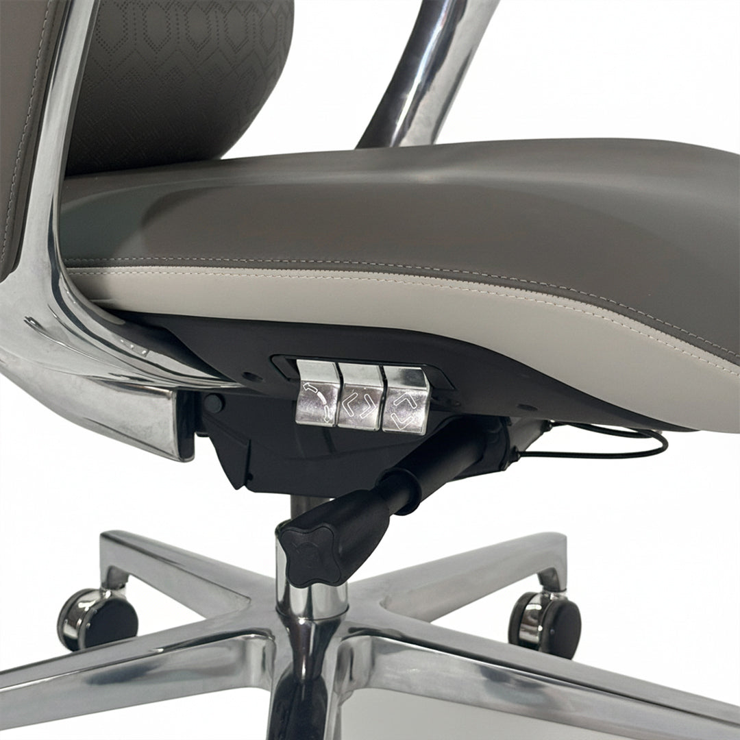 Nigel Leather Office Chair With Wheels 8005H -  Office Chairs - ebarza Furniture UAE | Shop Modern Furniture in Abu Dhabi & Dubai - مفروشات ايبازرا في الامارات | تسوق اثاث عصري وديكورات مميزة في دبي وابوظبي